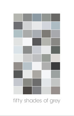poster with 50 different squares of grey shaded blocks