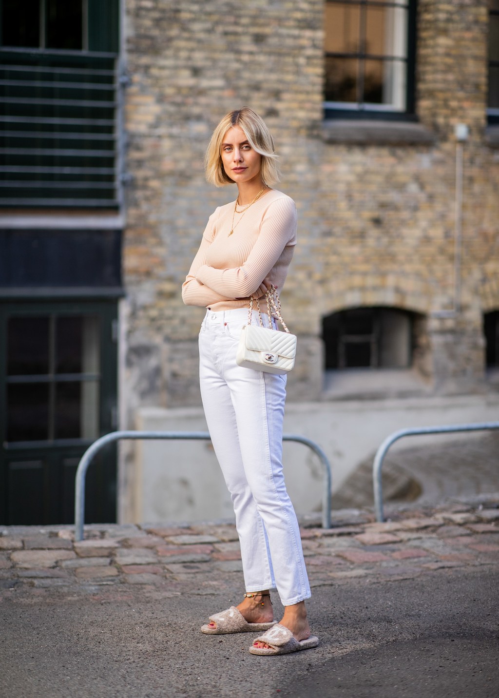 This Outfit Made Us Want To Break Out The White Denim