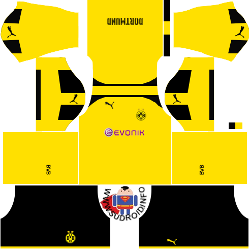 kit borussia dortmund 512x512 dream league soccer 2017