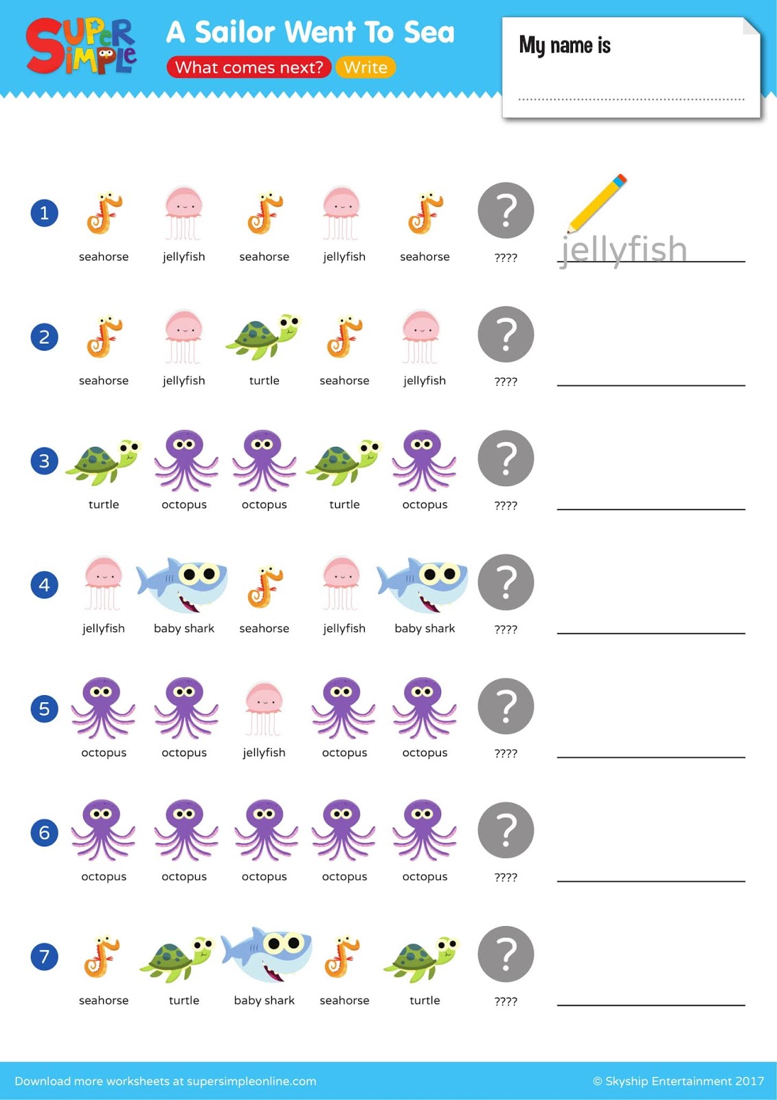 English Time!: A sailor went to sea!