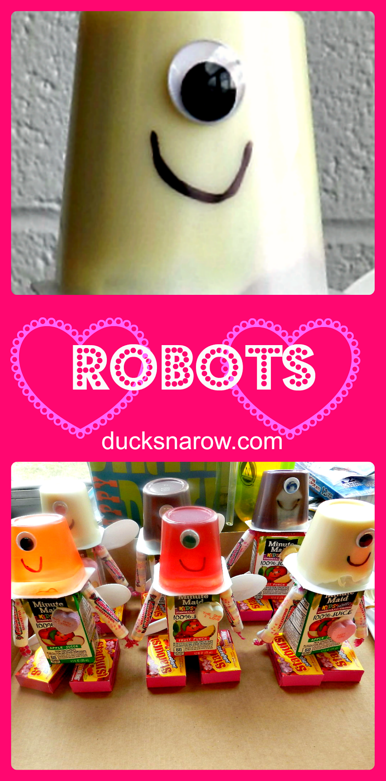 Valentine Robots Kids Party Favors Ducks 'n a Row