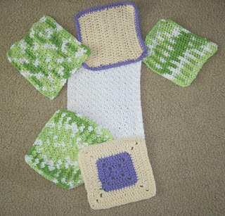 crocheted cotton cloths