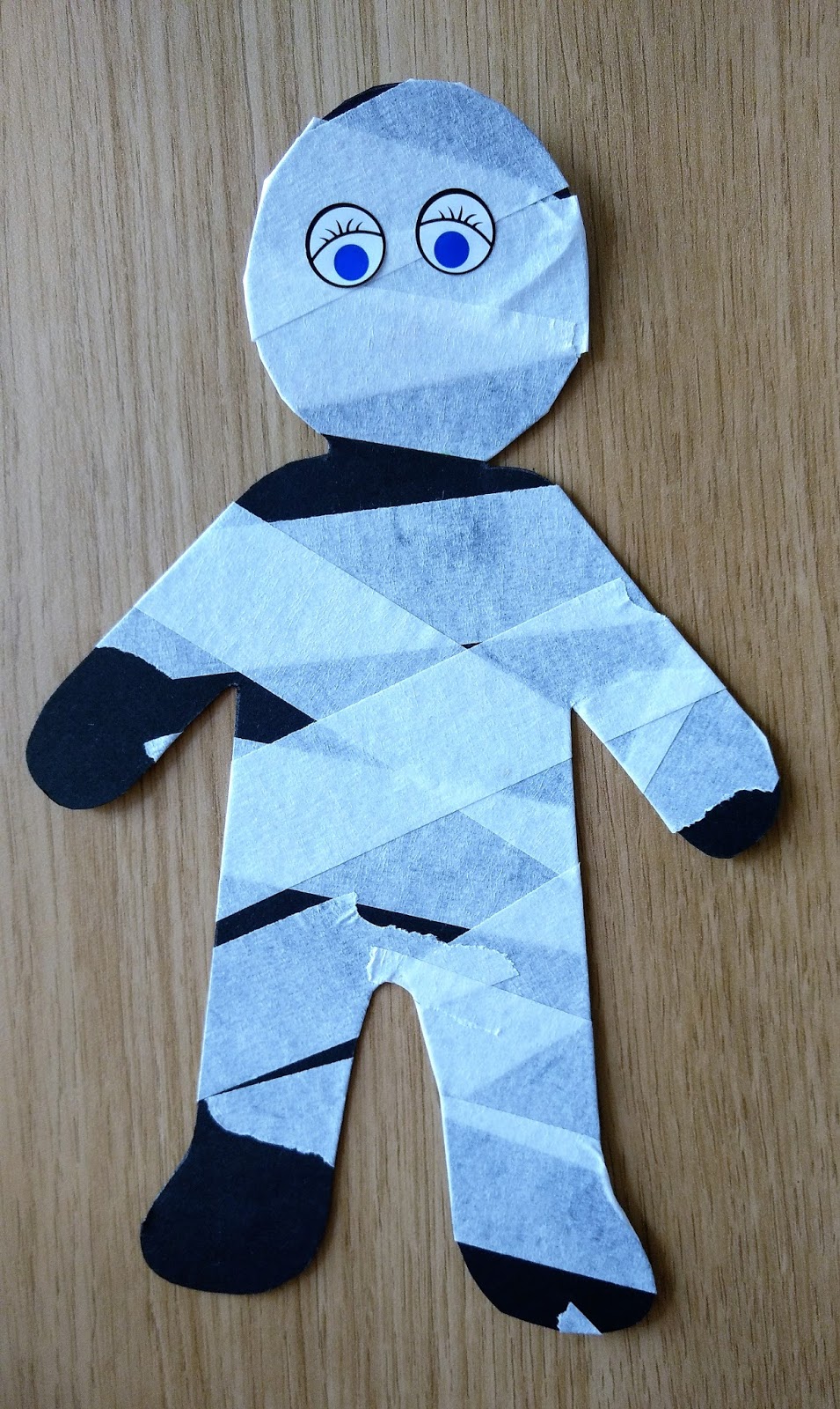 Crafting with Suzanne (& Jess) Masking Tape Mummy