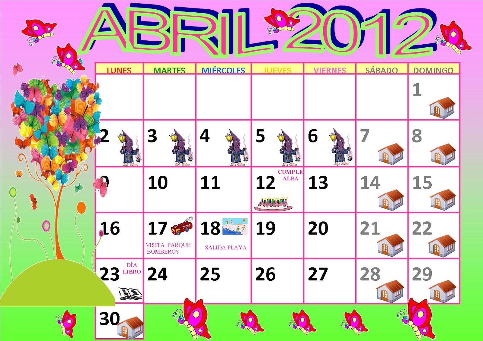 Los solecitos de Adela Calendario ABRIL Los solecitos de Adela Calendario ABRIL