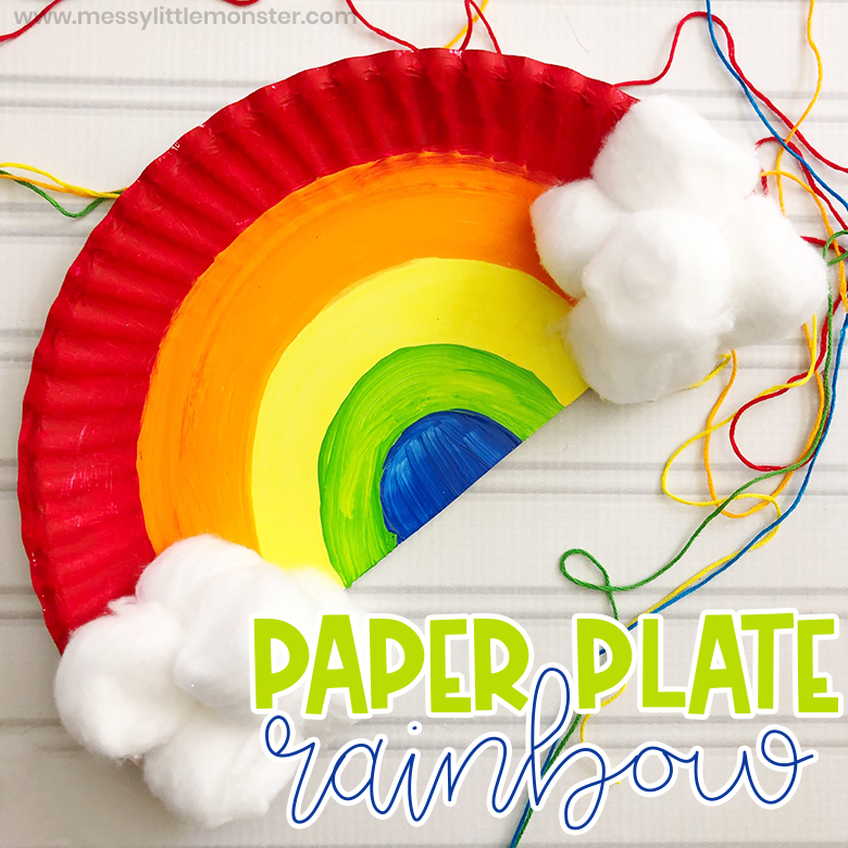 Paper plate rainbow craft