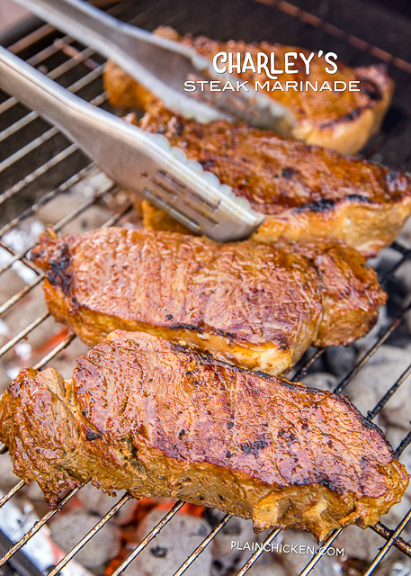 Charley's Steak Marinade - seriously delicious! Only 6 simple ingredients - yellow mustard, garlic, soy sauce, brown sugar, salt and pepper. The BEST steak marinade EVER! SO simple and packed full of amazing flavor! Give this a try ASAP! #grilling #steak #marinade Charley's Steak Marinade - seriously delicious! Only 6 simple ingredients - yellow mustard, garlic, soy sauce, brown sugar, salt and pepper. The BEST steak marinade EVER! SO simple and packed full of amazing flavor! Give this a try ASAP! #grilling #steak #marinade