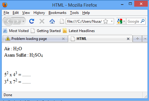 Berbagai Tag Dalam HTML