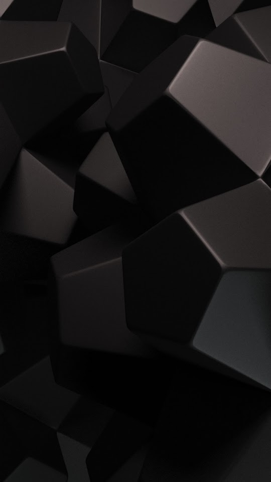 Abstract 3D Dark Cubes Render  Android Best Wallpaper