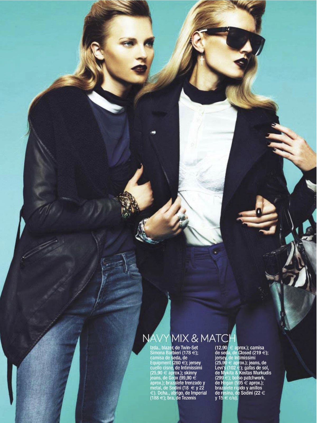posh jeans: isabelle sauer and mirjana jovanovic by mario m for glamour ...