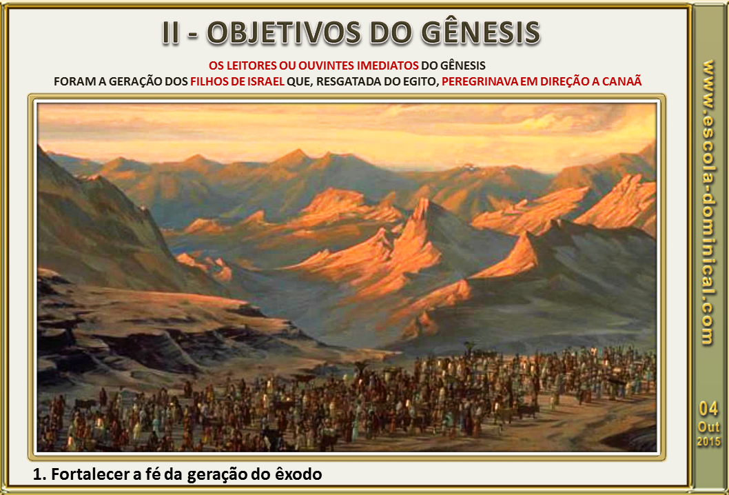 Escola Bíblica Dominical LIÇÃO 01 GÊNESIS,