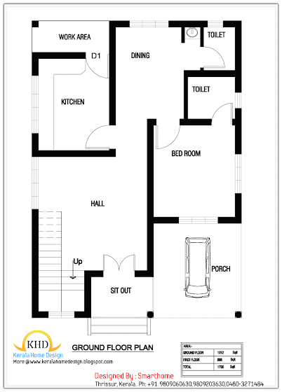 158 square meter (1700 Sq.Ft) house plan - October 2011