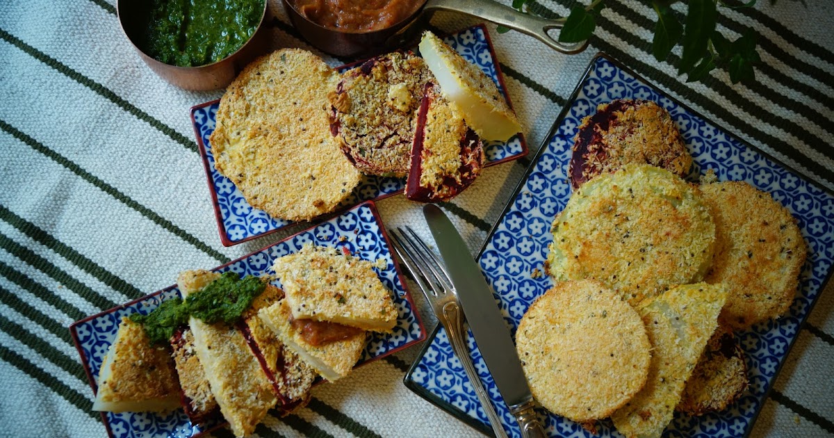 Knusperkabinett: Dreierlei indische Gemüseschnitzel (Sellerie, Rote ...