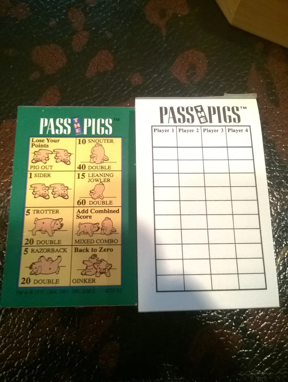 Pass The Pigs Scoring Card Huge Cheap Www oceanproperty co th