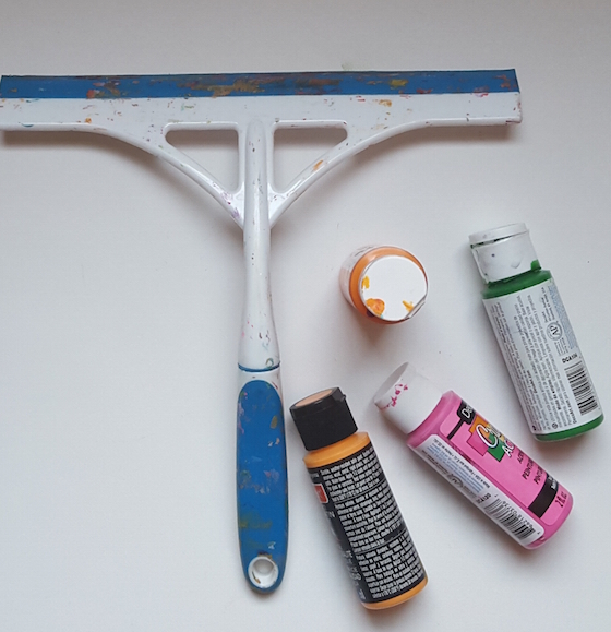 Art with Kids Squeegee Painting