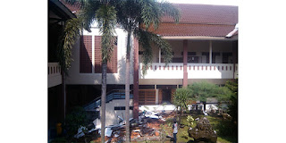 Robohnya Atap Bangunan Gedung Pemkab Gunungkidul Seharga Rp. 1,6 M