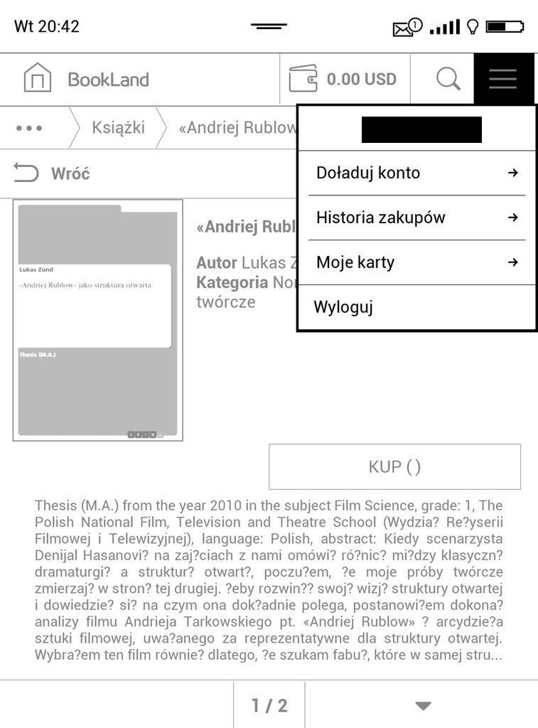 PocketBook Touch HD 3 – opis książki w księgarni BookLand