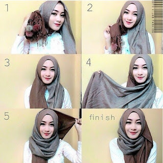 Cara memakai jilbab pashmina mudah Cara memakai jilbab pashmina mudah