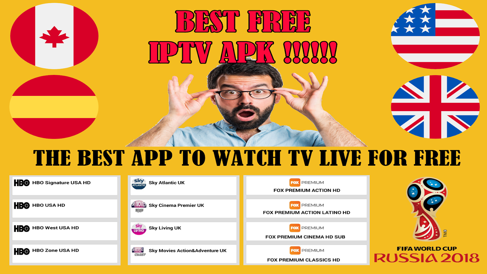 BEST FREE IPTV APP TO WATCH LIVE TV ( USA , UK , CANADA , SPAIN
