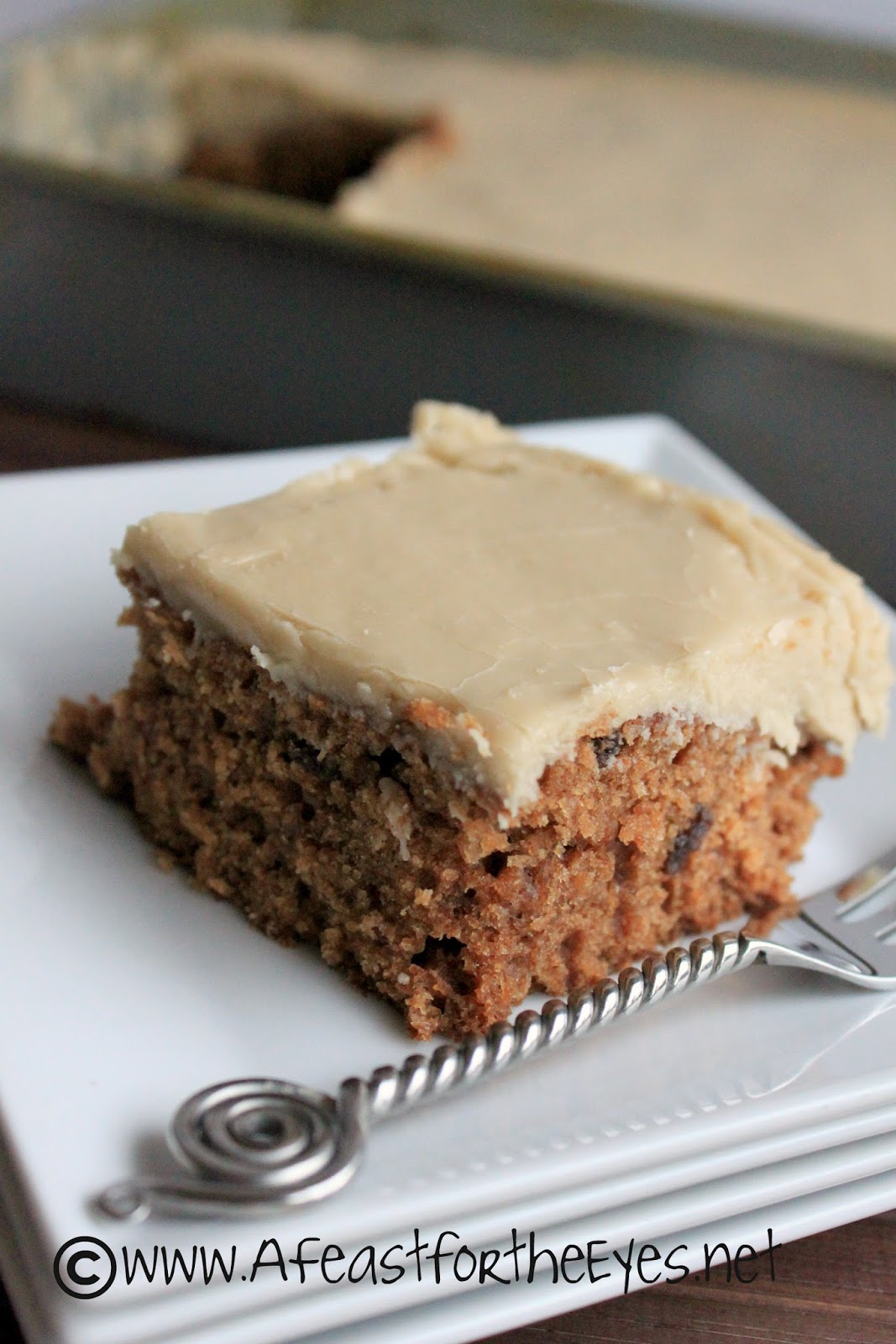 Applesauce Cake with Penuche Frosting A Feast For The Eyes