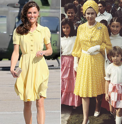 Royal Splendor: Fashion Goddesses: Kate Follows Queen Elizabeth’s Footsteps