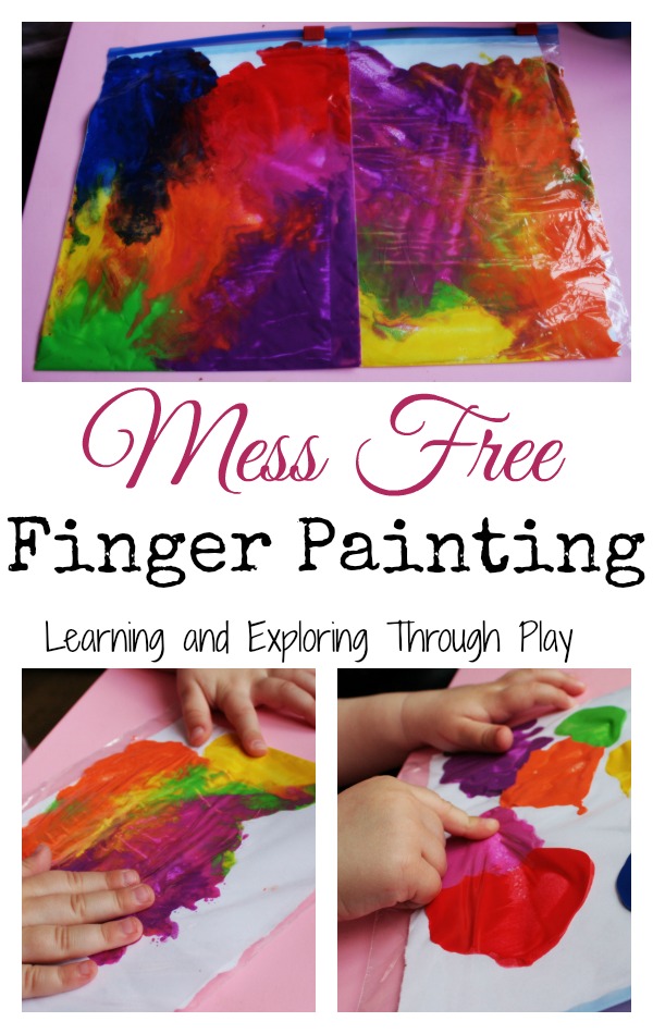 Learning and Exploring Through Play: Mess Free Finger Painting