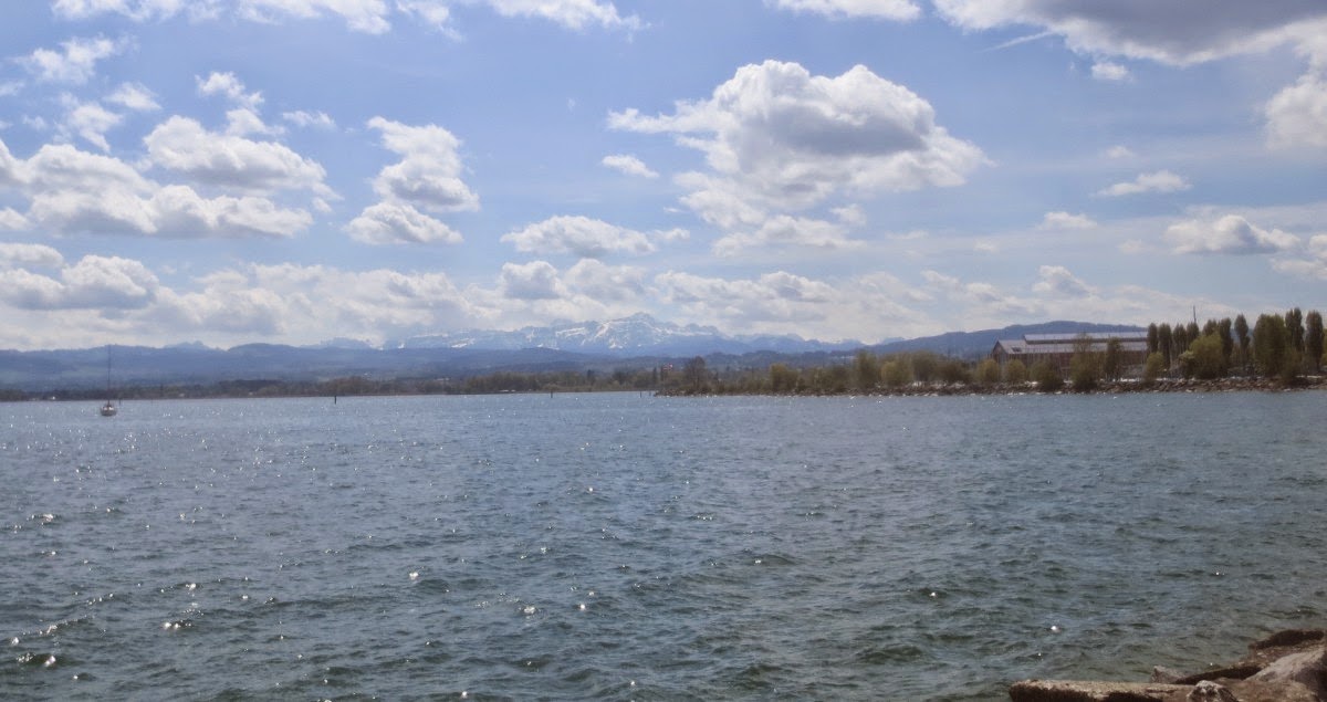 Romanshorn - Blick auf den Säntis über den Bodensee hinweg Romanshorn - Blick auf den Säntis über den Bodensee hinweg