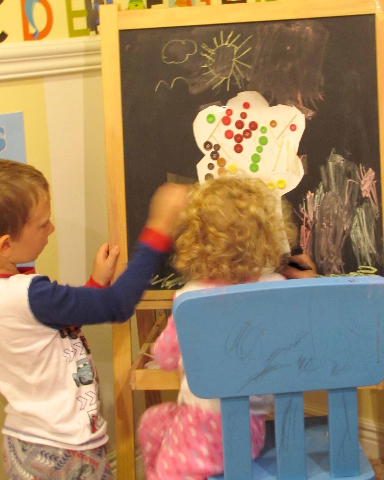 Sticky Wall Fall Tree Art for Toddlers School Time Snippets