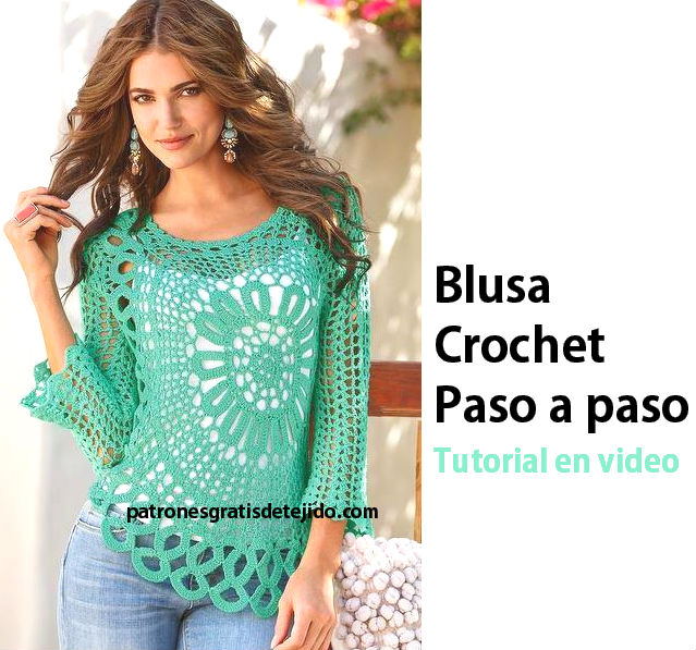 Blusas Crochet Tutoriales y Patrones