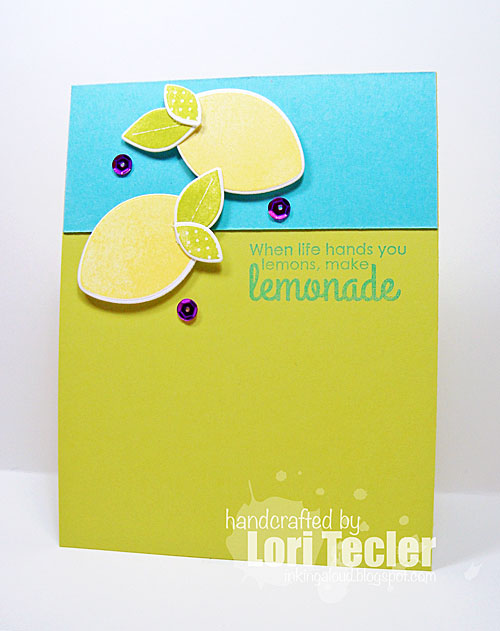 Make Lemonade card-designed by Lori Tecler/Inking Aloud-stamps and dies from Reverse Confetti