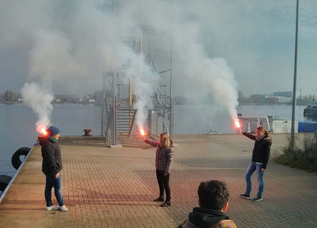 Nessi goes AIDA Basic Safety Training in Rostock