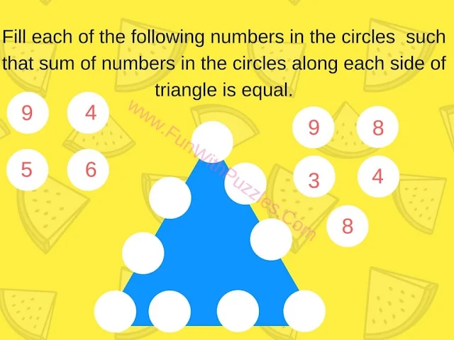 Teen Mathematics Brain Test: Circle Triangles-3