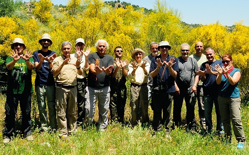 Grupo local SEO-Sevilla de SEO/BirdLife celebrando el Día Europeo de la Red Natura 2000 con una excursión al Peñon de Zaframagón el 18 de mayo