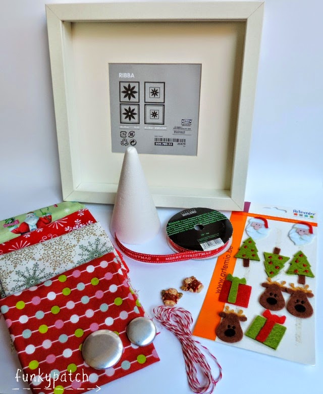 Cómo hacer un árbol de Navidad en tela sin agujas y crear un marco 3D