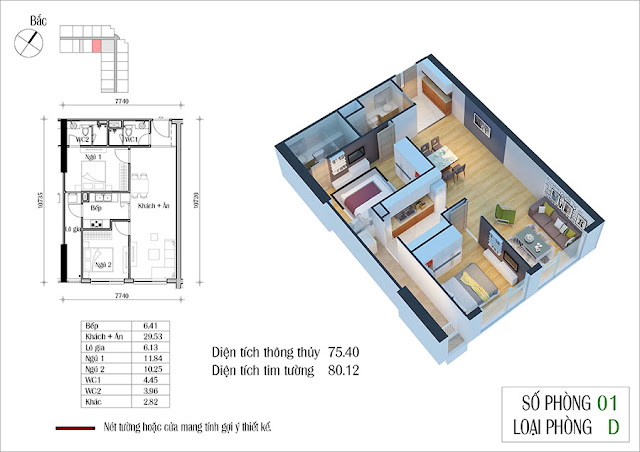Thiết kế căn 01 tòa CT2 Eco green city Thiết kế căn 01 tòa CT2 Eco green city