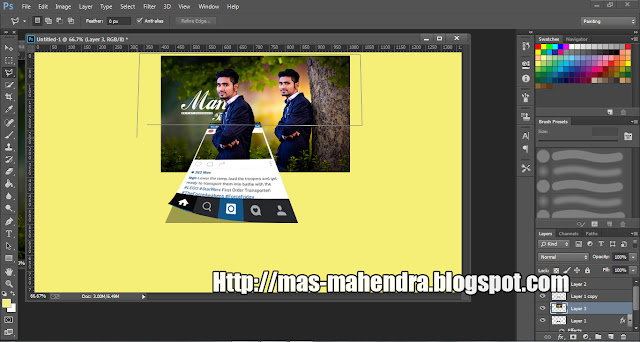 Cara Membuat Out Of Frame di Photoshop CS6 Lengkap Tutorial