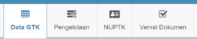 4 Menu Apliasi Verval PTK Pahami 4 menu Verval PTK sebelum menggunakannya