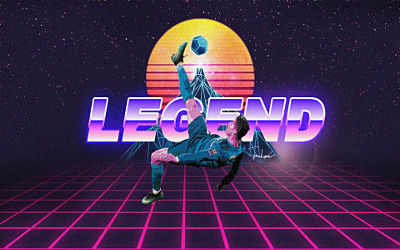 La Légende Cristiano Ronaldo Rétro - Fond d'écran en Full HD 1080p
