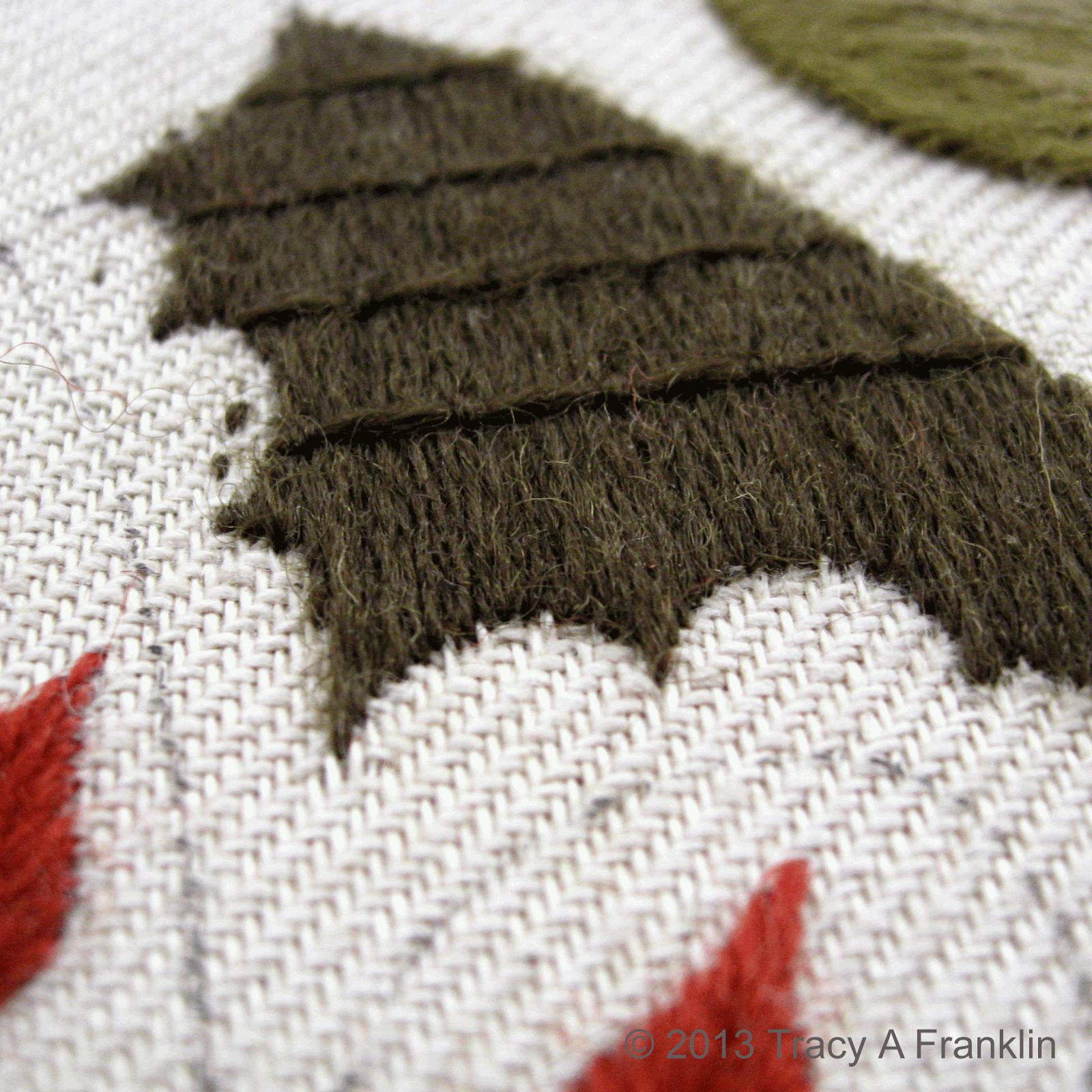 Tracy A Franklin specialist embroiderer Bayeux stitch