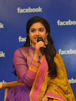 Keerthi Suresh at facebook hyd office-cover-photo