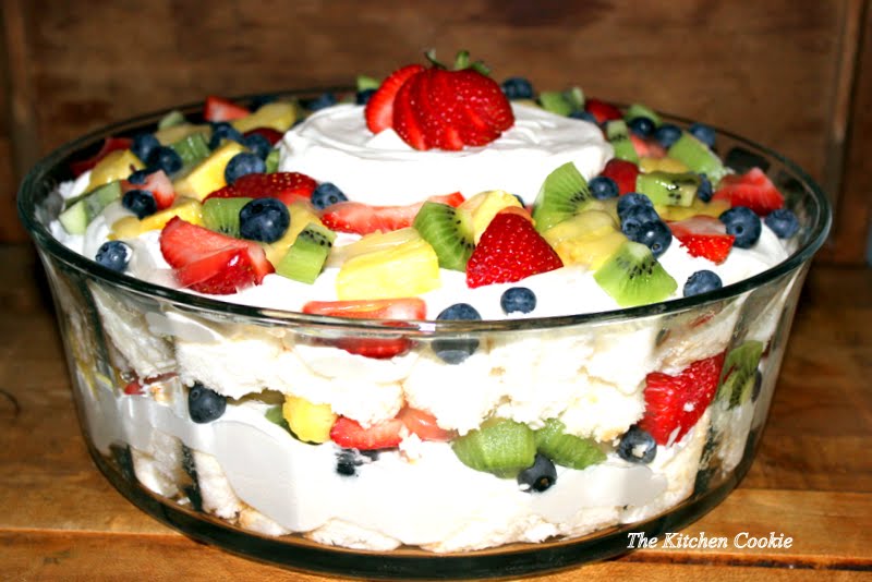 White Chocolate Cream & Angel Food Trifle with Fresh Fruit