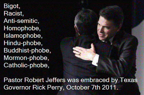 Pastor Robert Jeffress and Governor Rick Perry (R-TX) Embrace
