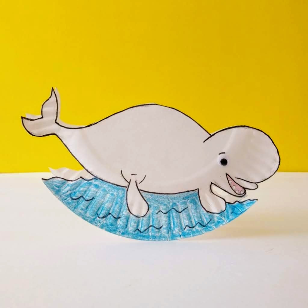 Rocking Beluga Whale Paper Plate Craft for Kids The Joy of Sharing