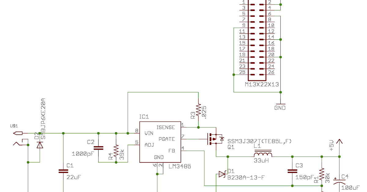 Geppetto Electronics: Pi Power schematic