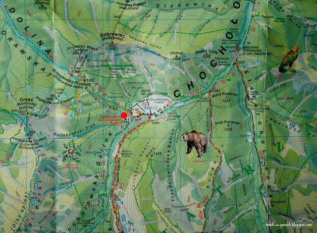 Schronisko PTTK na Polanie Chochołowskiej na mapie