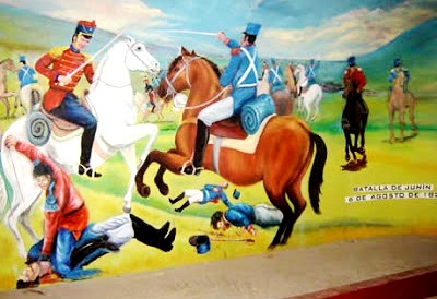 Batalla de Junín Imagen de la Batalla de Junín en plena lucha
