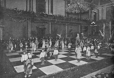 Partida de ajedrez viviente en 1904
