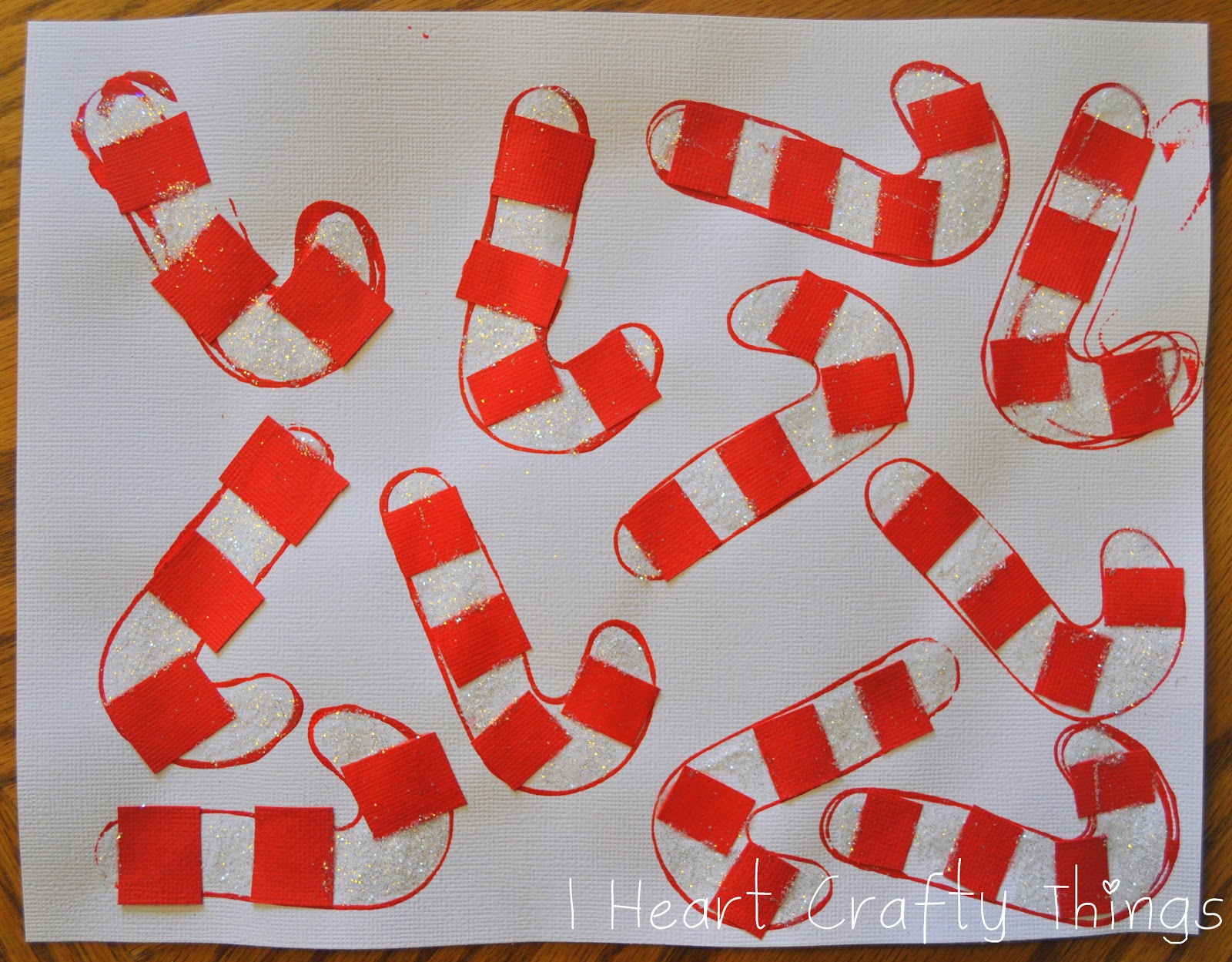 Candy Cane Collage Art And Ornament I Heart Crafty Things