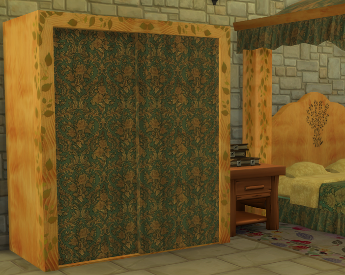 Sims 4 Cc S The Best Wooden Medieval Wardrobe Close By The Shed