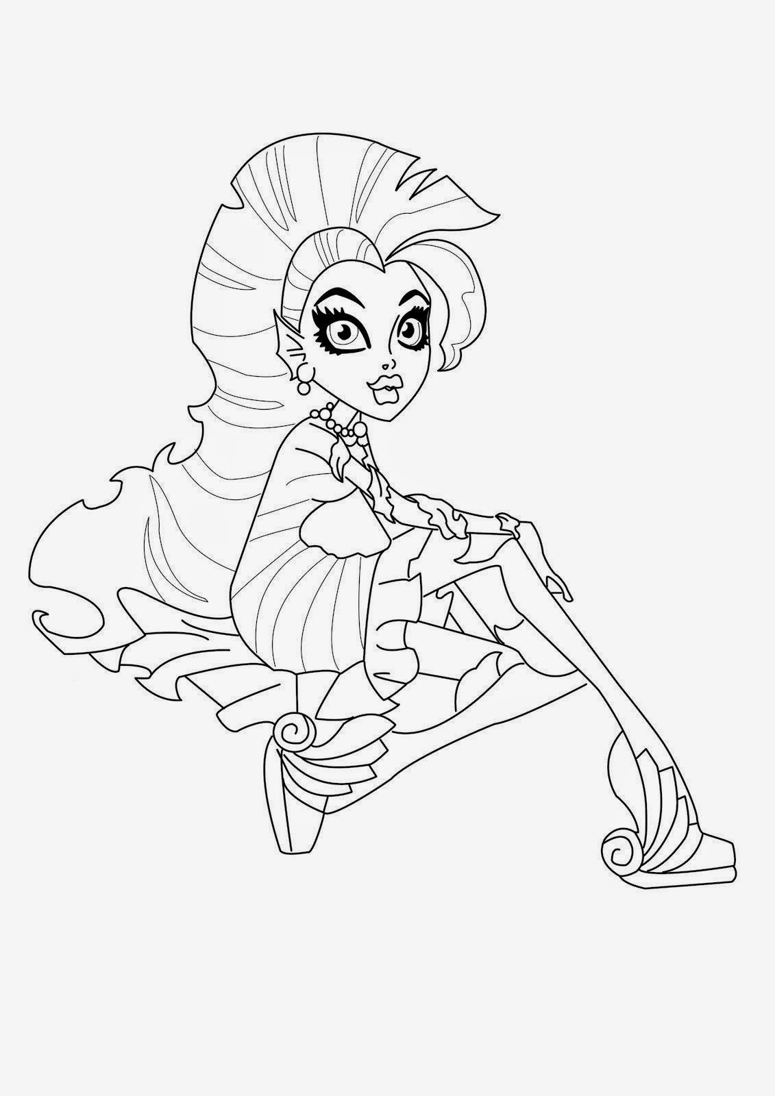 Download Coloring Pages: Monster High Coloring Pages Free and Printable