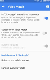 Ok Google su Android OK google Android